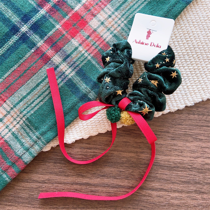 Christmas Bow Hairpin Red And Green Glitter Hair Accessory_voghion.com