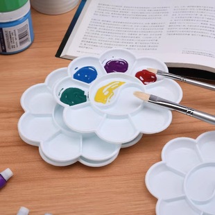 palette plum blossom pigment student art watercolor gouache box painting three-line palette palette palette diy