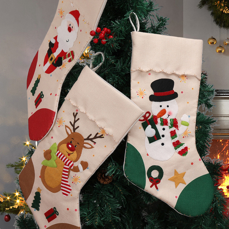 新しいクリスマスツリー装飾ギフトバッグギフトソックスクリスマスキャンディクリスマスソックスクリスマスホームウィンドウ装飾|undefined