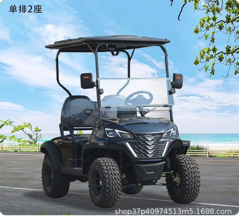 Electric golf cart course walking 2-4-6-8 scenic spots sightseeing bus hotel resort reception