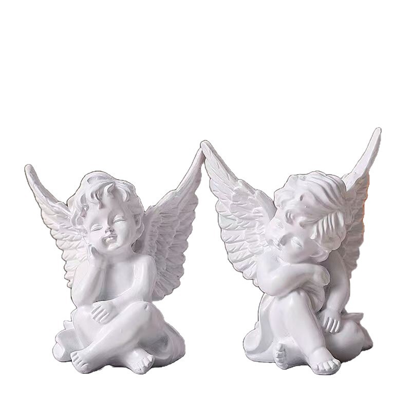クロスボーダークリエイティブホーム樹脂工芸品かわいい小さな天使の装飾品フランス彫刻デスクトップ装飾小さなギフト|undefined