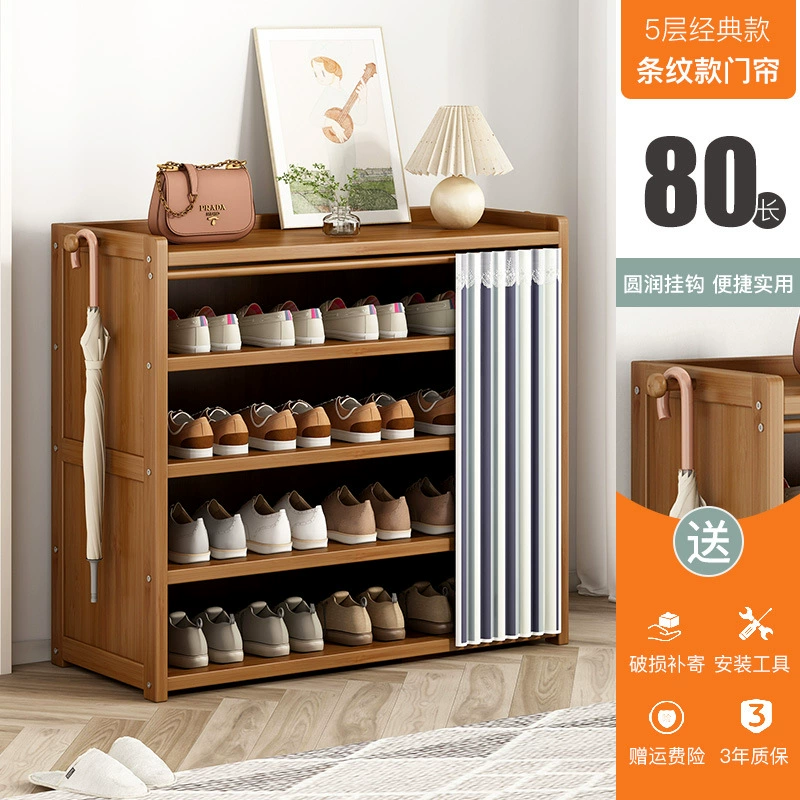 Shelf Rack Shoe Cabinet Solid Wood Multi-tier Shoe Rack from Yomiego