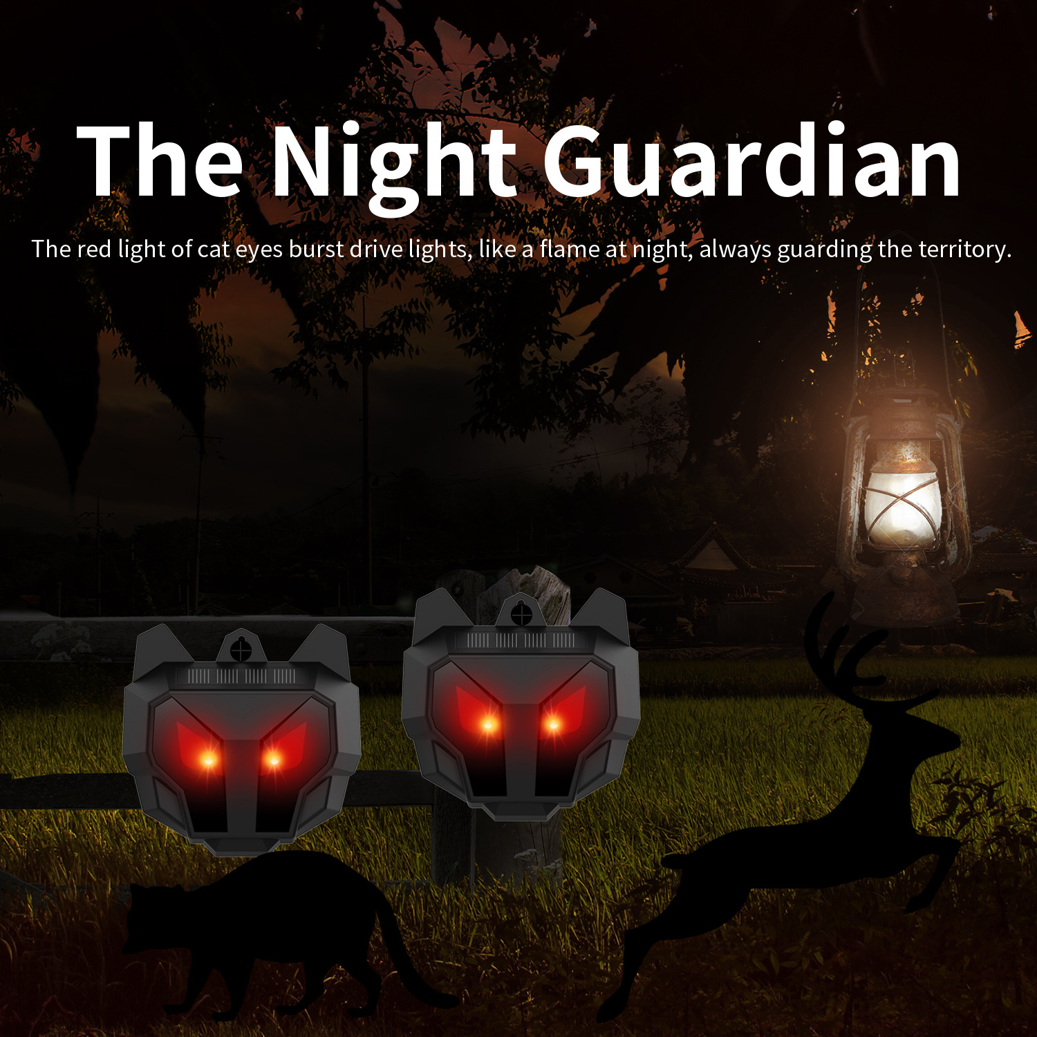 En stock animal artefacto de conducción solar al aire libre bestia jabalina conejo Lobo oso ciervo comadreta animal Dispositivo de conducción