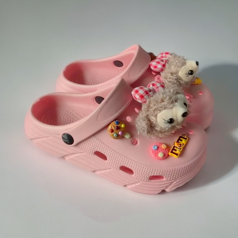 Croc Shoes 2025 Summer New Women's Plush Shelliemay Sweet and Cute Closed-Toe Slippers Comfortable Casual Sandals Croc Shoes 2025 Summer New Women's Plush Shelliemay Sweet and Cute Closed-Toe Slippers Comfortable Casual Sandals