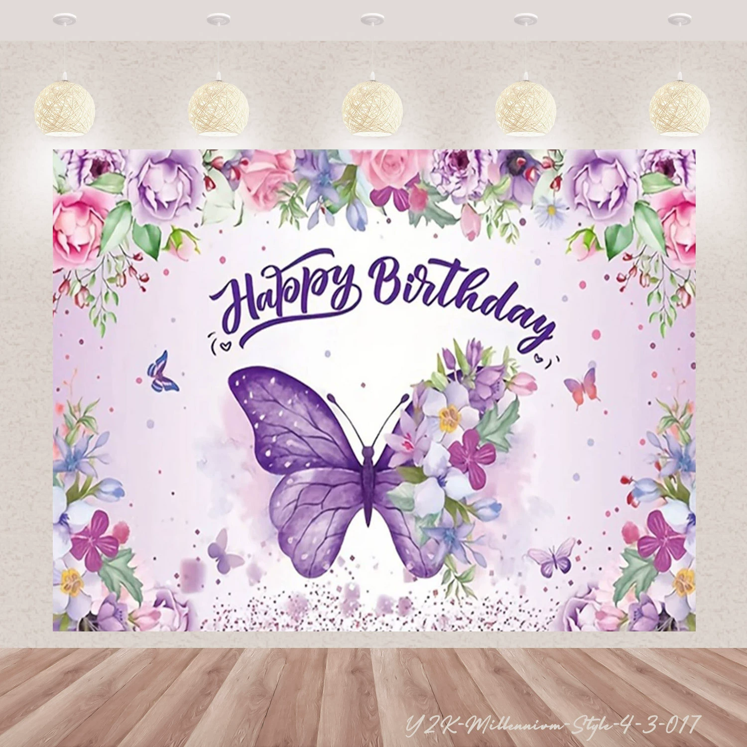 Трансграничная амазонка бабочка тысячелетний фон фон ткань виниловый материал день рождения украшения фон фото реквизит