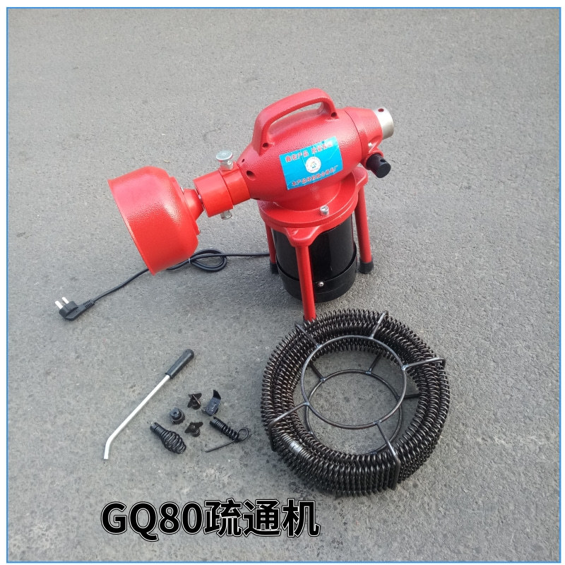 饭店工厂下水道杂物清理机 弹簧电动管道清洗机 GQ80下水道通渠机