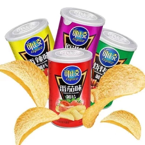 Bulk 45g Canister-Packaged Kettle Brand Tomato-Flavored Potato Chips | Canned Puffed Snack Potato Chips