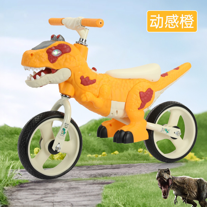 Scooter de Equilibrio de Dinosaurio para Niños de 2 a 8 Años de Metal para Bebés