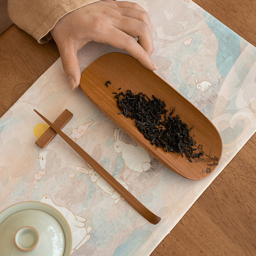Bamboo tea three-piece set plum, orchid, bamboo and chrysanthemum Zen Kung Fu tea ceremony six gentlemen tea clip tea dial