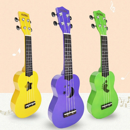 Wooden Ukulele 21-inch Maple Colored Playable Instrument Mini Guitar Factory Cross-border