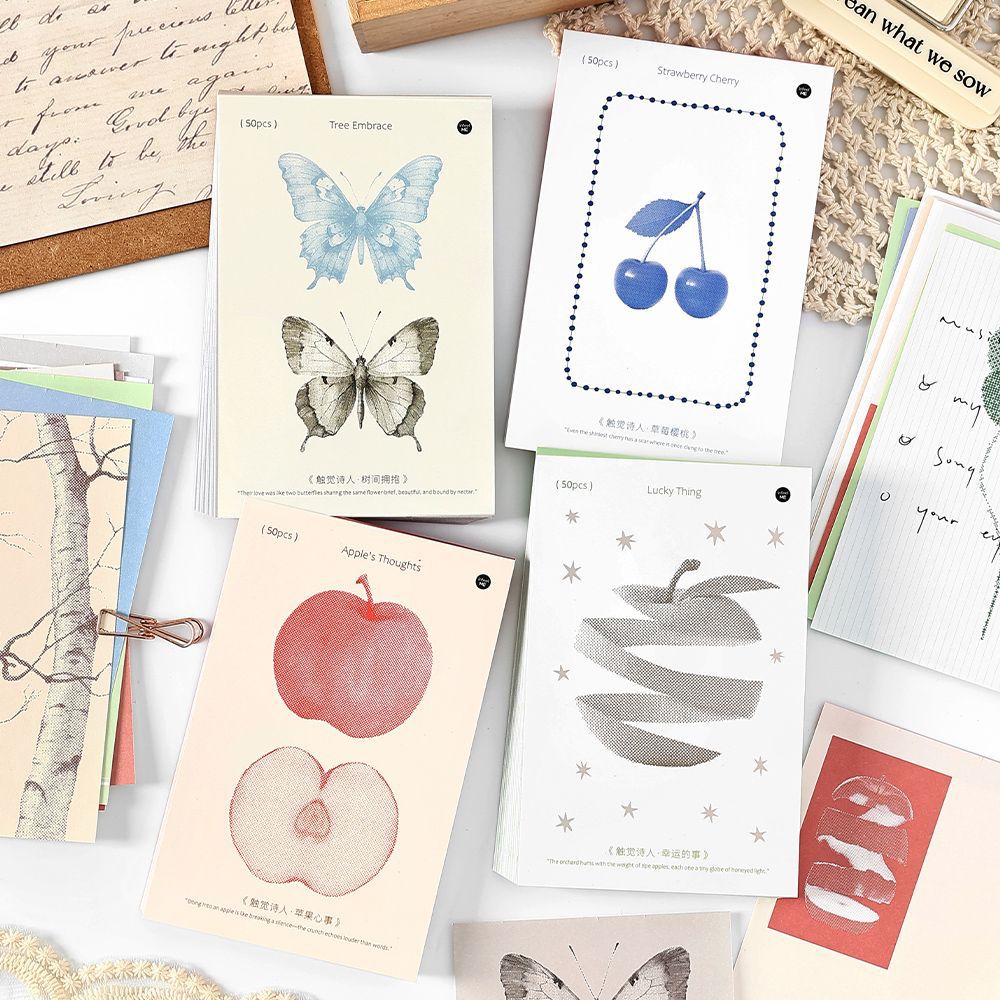 Infeel.Me Material de papel de escritura Este poeta táctil es un papel de material de bricolaje simple de estilo ins