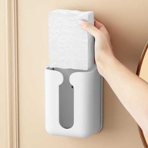 Bear wall-mounted tissue box household punch-free tissue box wash towel storage box bathroom storage rack