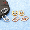 Japanese cute golden design advanced earrings stainless steel, 2023, high-quality style