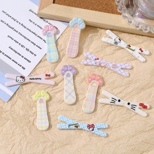 Cartoon KT cat hairpin cute cat claw bangs clip accessories Joker student side clip ins hairpin accessories wholesale