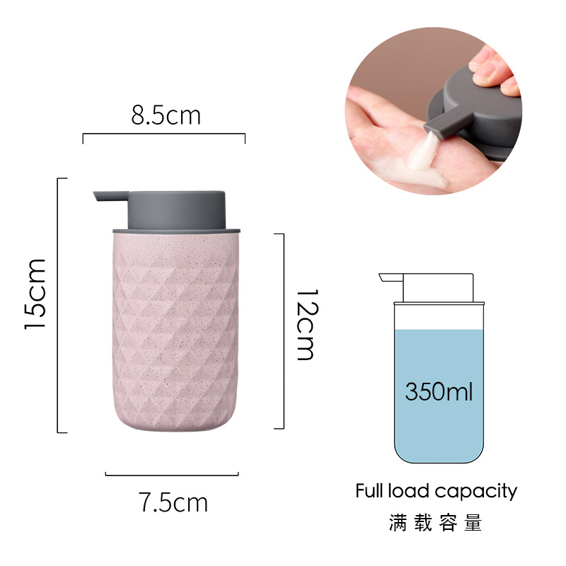 Botella de jabón de desinfectante de manos de cerámica nórdica ins viento prensado envasado baño baño gel de baño Amazon temu