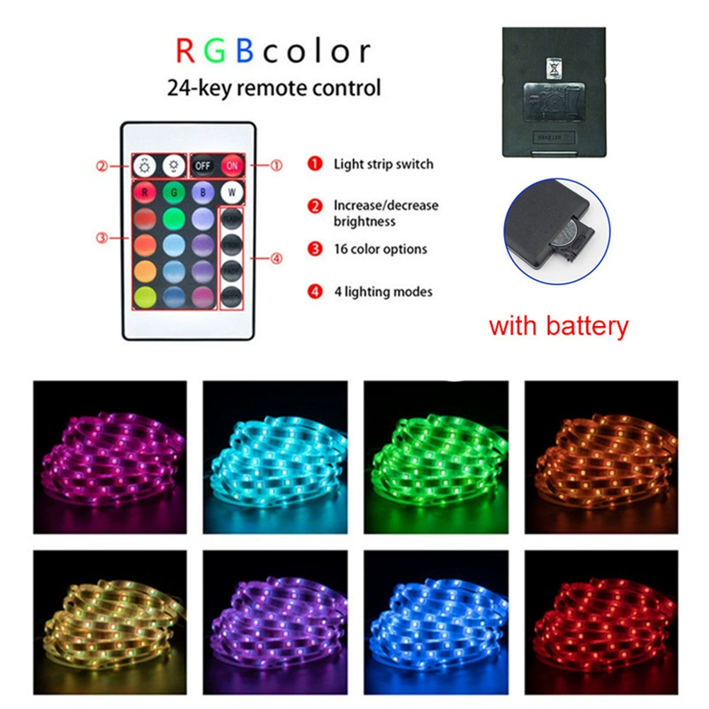 Гибкая лента 5050 RGB, цветная с изменением цвета, 5В низковольтная USB самоклеящаяся, фон для ТВ, Bluetooth, инфракрасная светодиодная лента