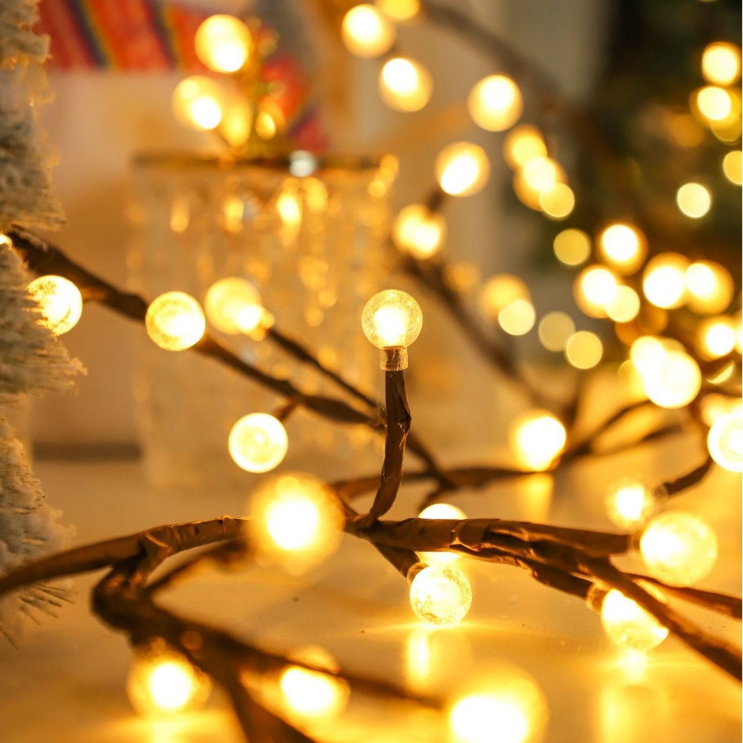 Lámpara de rama transfronteriza Lámpara de ratán Lámpara led Cadena de celebridades de Internet Decoración de la habitación Lámpara de colores Lámpara de serie Lámpara de modelado Lámpara de decoración navideña