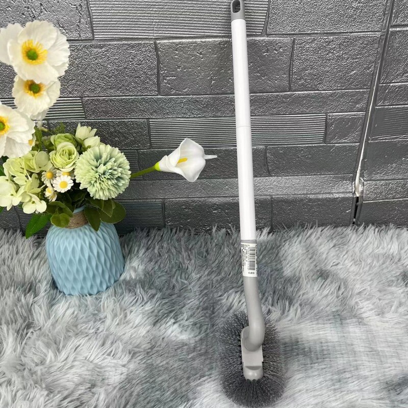 Toilet brush with long handle design to clean the toilet easy and labor-saving convenient storage curved brush head easy and flexible