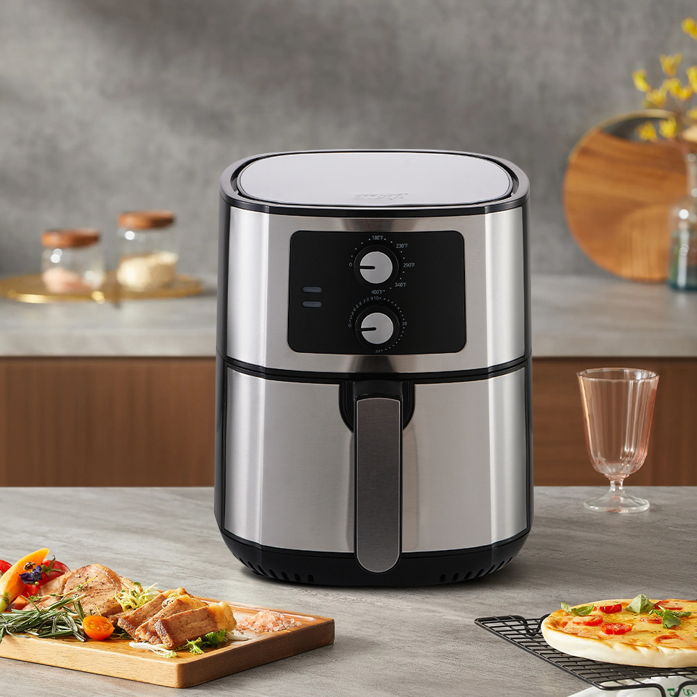 Estrella ganadora transfronteriza dedicada para el hogar 5.5L chips de barbacoa tarta de huevo para hornear freidora de aire multifuncional