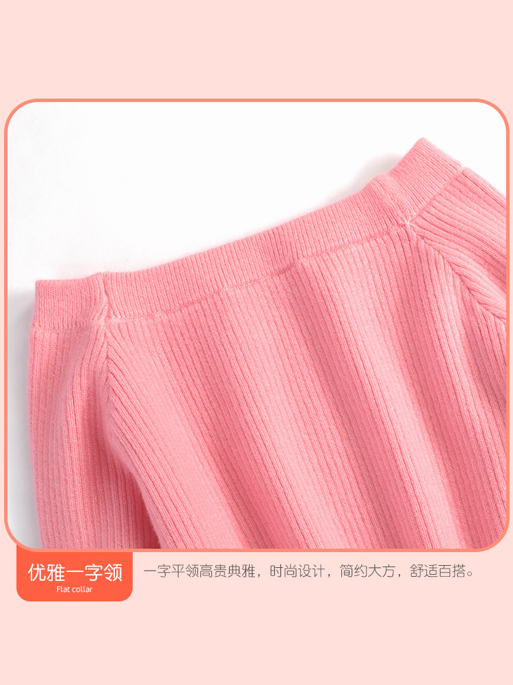 Ropa de baile para niños suéter otoño bebé niñas suéter ropa de invierno con cuello en V niñas suéter cálido ropa de práctica top image 4