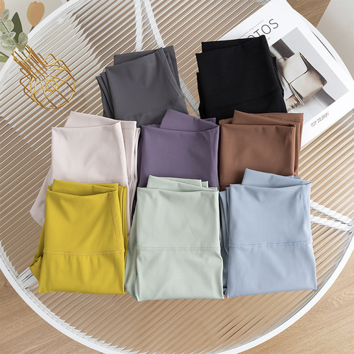 New Arrival Lulu No-Upside-Down-Line High-Waisted Hip-Lifting Yoga Pants for Women — European & American Style, Ultra-Skinny, Peach-Hued, Perfect for Yoga