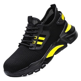 Safety Shoes Men's Spring and Summer Smash-resistant Stab-resistant Breathable Wear-resistant Steel Toe Soft Sole Comfortable Lightweight Work Safety Shoes