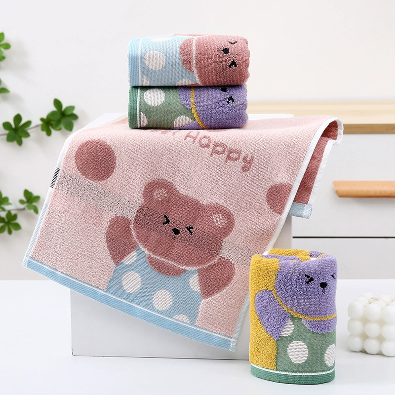 Детские полотенца из чистого хлопка оптом, утолщенные впитывающие детские мочалки для лица, бытовые заводские детские полотенца из чистого хлопка для детей