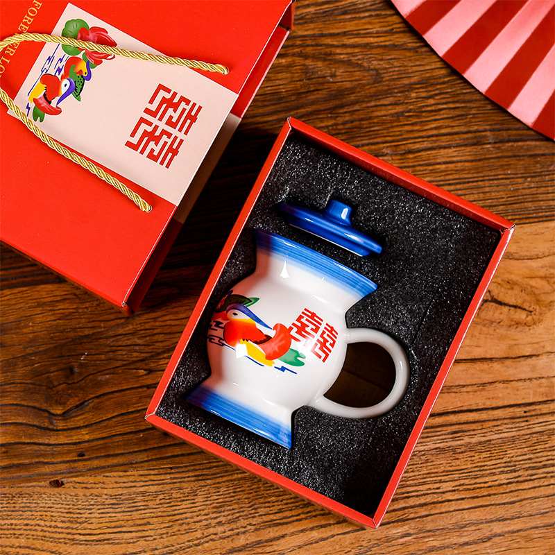 Creative Mandarin Duck Ceramic Urinal Cup Novelty Night Pot Water Cup Opening Store Gift Mug