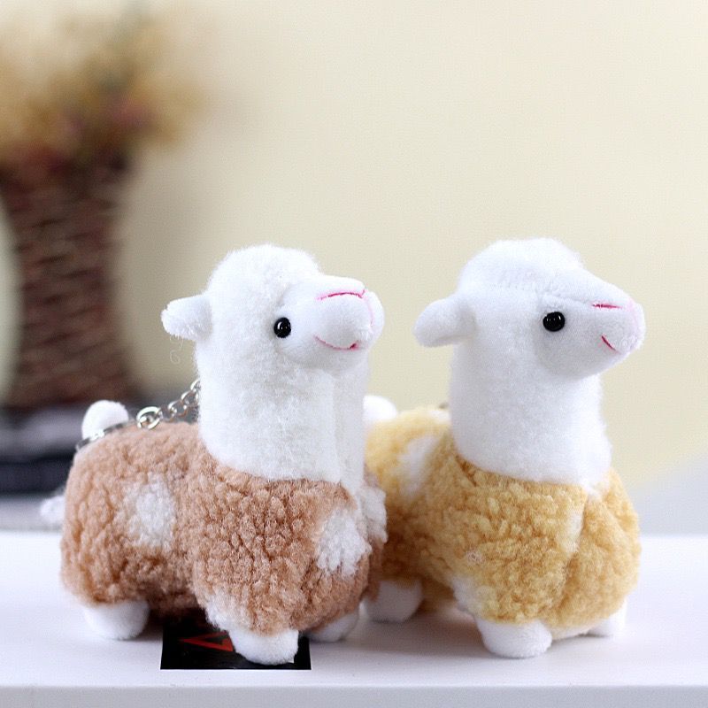 Creativo lindo Cordero colgante de alpaca colgante de felpa muñeca de alpaca muñeca colgante muñeca de boda muñeca de lanzamiento