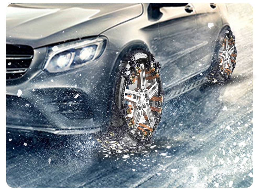 One-Piece Drop-Shipping Winter Car Tire Emergency Universal Tpu Rubber Snow Anti-Skid Chain Manufacturer Direct Sale