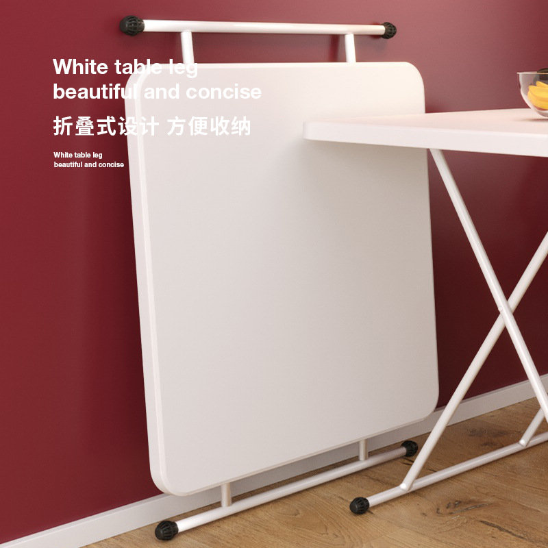 Household folding table, dining table, square dining table, rental house, folding computer desk, small square table, folding table