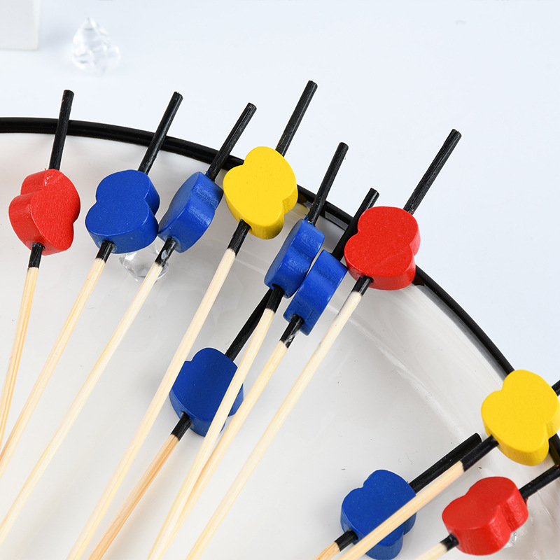 Tenedor de fruta al por mayor calabaza de fruta calabaza tijeras de calabaza anillo de flores de fiestas de sushi cuentas de bambú