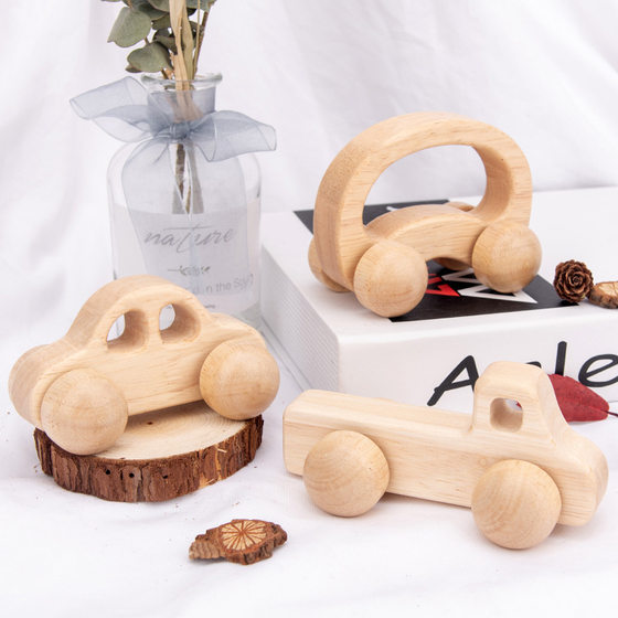 Wooden children's hand push hand grip car P0.13 inertia car 0-3 years old baby muscle training toddler grip toy