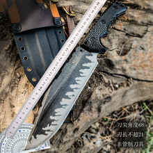 户外排障砍柴刀一体龙骨直刀高硬度野外求生防身随身刀军工刀长款