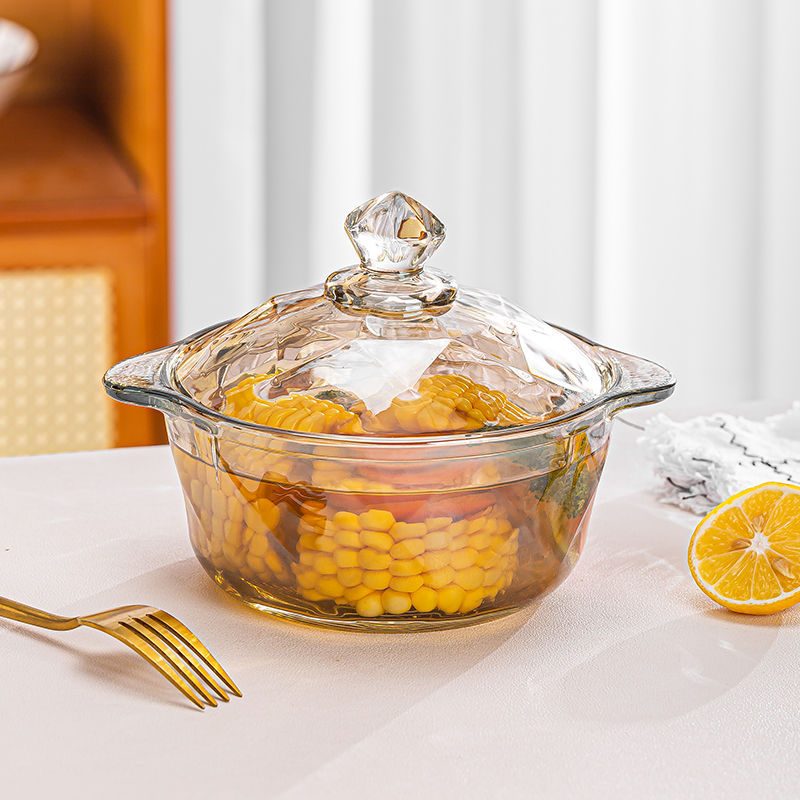 뚜껑이 있는 갈색 냄비 1개 [900ML]