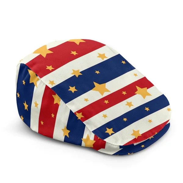 Independent Website Hot-Selling American Flag Pattern Printed Cross-Border Hot-Selling Adult Hat, One-Piece Full-Print Forward Cap