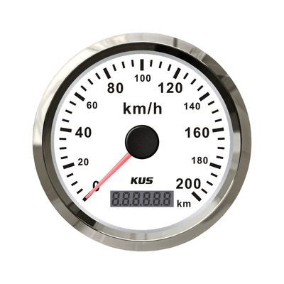 automobile instrument Odometer Code Meter 12V 24V - white-dial-200-kmh