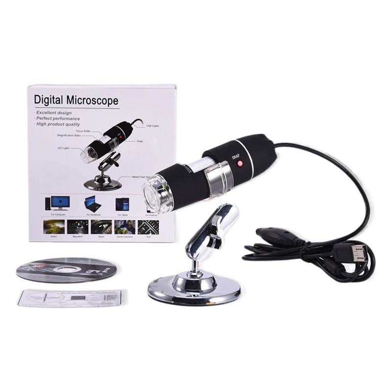 HD 1600 раз портативный электронный микроскоп USB три-в-одном промышленная красота Цифровая Лупа 8LED фото