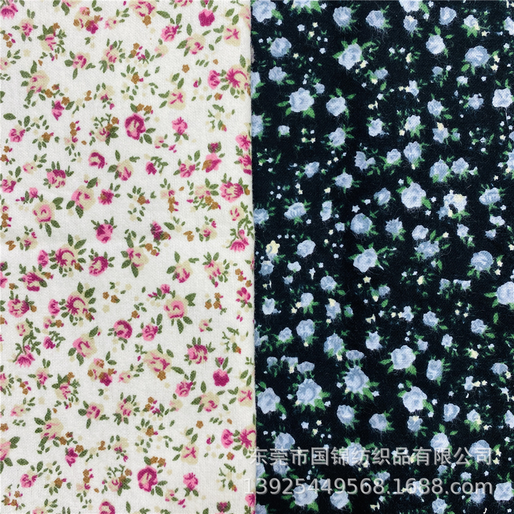 热销初春日系小碎花 纯棉平纹磨毛印花布 小清新印花连衣裙面料