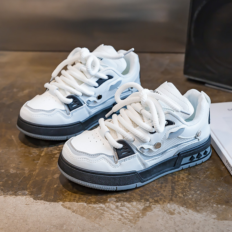 2023 nuevos zapatos blancos de Panda retro zapatos deportivos casuales para mujer Zapatillas de plataforma zapatos de pan para mujer 1933 image 3