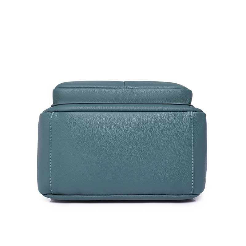 AliExpress nueva mochila de cuero suave para mujer casual simple retro mochila de viaje urbano mochila de gran capacidad