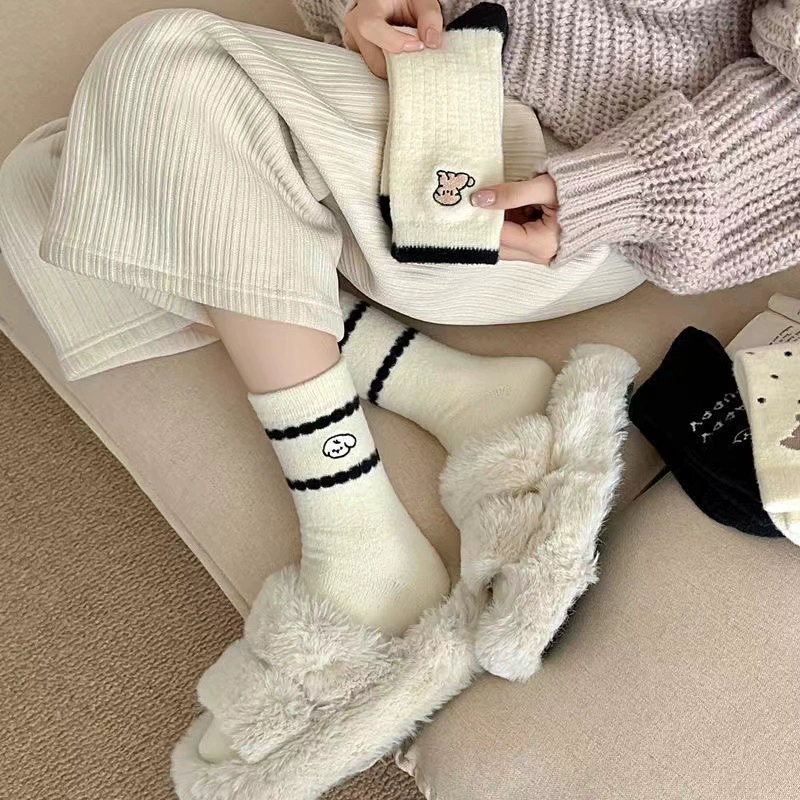 Мягкие и милые щенки австралийские бархатные мультяшные носки для детей толстые и теплые домашние носки для сна оптом