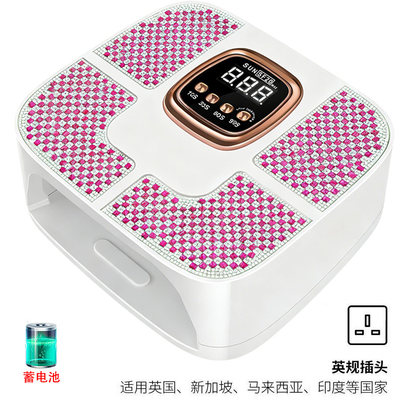 160W alta potencia manicure lámpara diámetro de alta calidad manicure luz de terapia de almacenamiento inteligente inducción manicure pegamento lámpara de horneado manicure