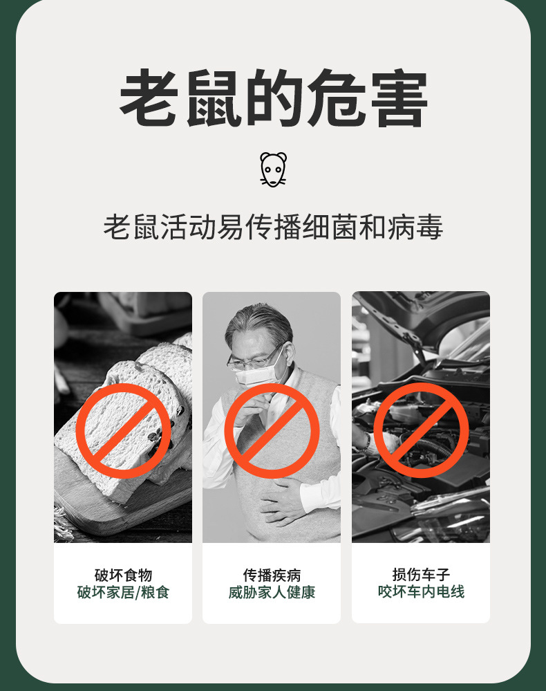 Engine Compartment Anti-Rat Device Car Rat Repellent Car-Specific Small Vehicle Anti-Rat Cat Repellent Machine for Inside the Car
