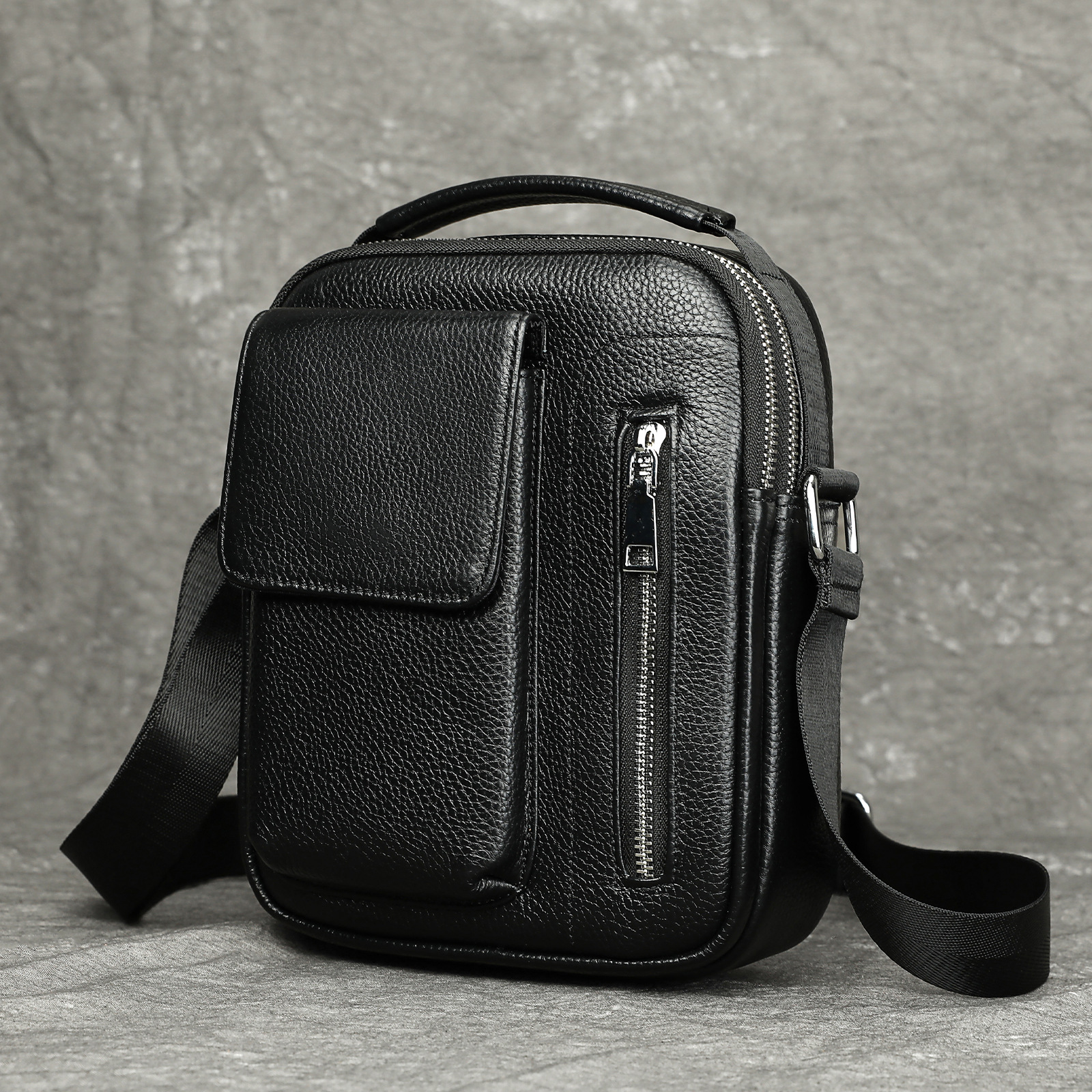 Ventas transfronterizas calientes de cuero para hombres mochila deportiva al aire libre mochila texturizada retro colección de bolsos de hombro