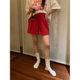 Huang Zheng Candy Color Shorts Women's 2023 Summer Korean Style High Waist Loose Wide Leg Sports Casual Pants 122KD1222