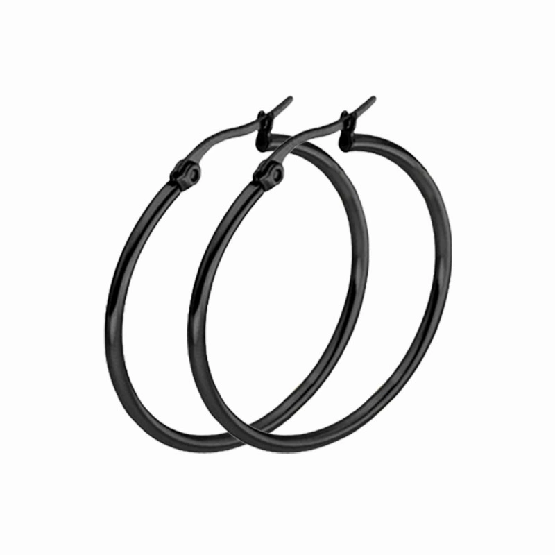 Гипоаллергенные классические массивные серьги из нержавеющей стали, аксессуар