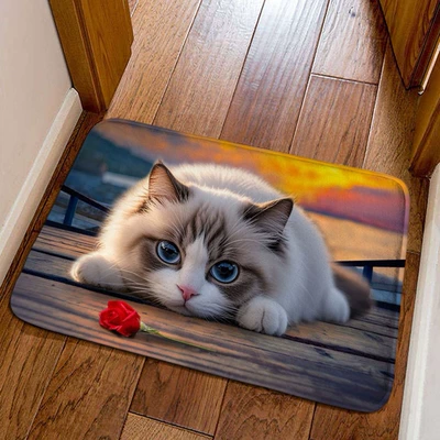 Avtomobil döşəmə paspasları: entryway entrance mat, available for dropshipping - little-kitten-15-4060cm-crystal-velvet