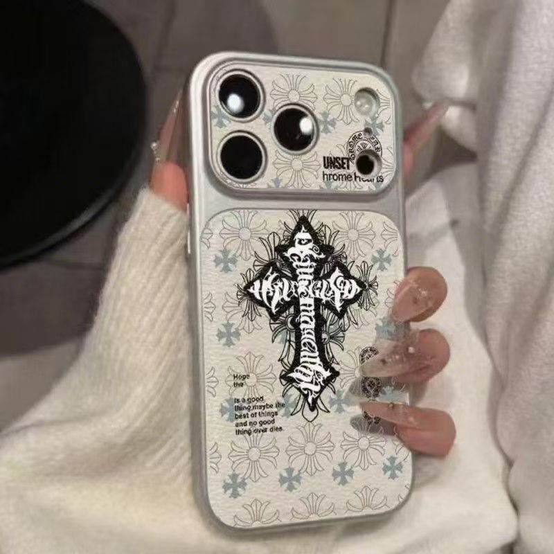 Foreign Trade Cross-Shaped Case Suitable for Apple 17Promax Full-Cover Large Window Phone Case 16/15/14/13/12/11