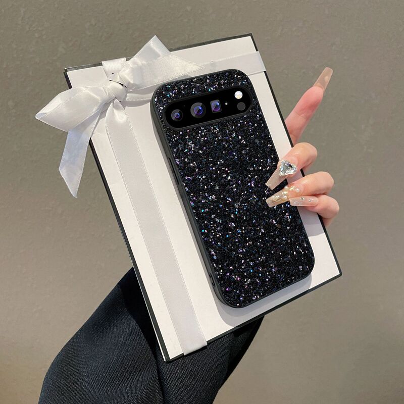 Cross-Border Applicable Google Series Pixel11 Pro XL Phone Case, Light Luxury Sparkling Powder High-End Protective Cover